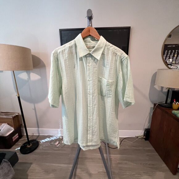 SHADES OF GREY BY MICAH COHEN Light Green Button Down Shirt - Picture 1 of 9